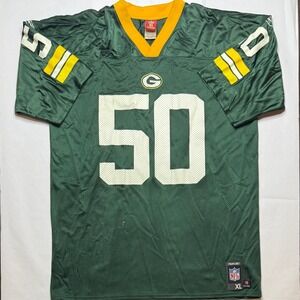 Vintage Green Bay Packers AJ Hawk #50 Jersey Reebok Size  XL NFL Y2k